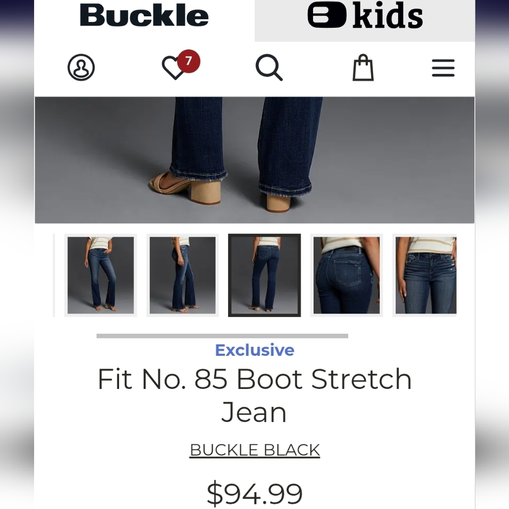 ✨SOLD✨Buckle BLACK Curvy Fit 85 Bootcut Jeans Sz 30 BBW1398 - Picture 6 of 9